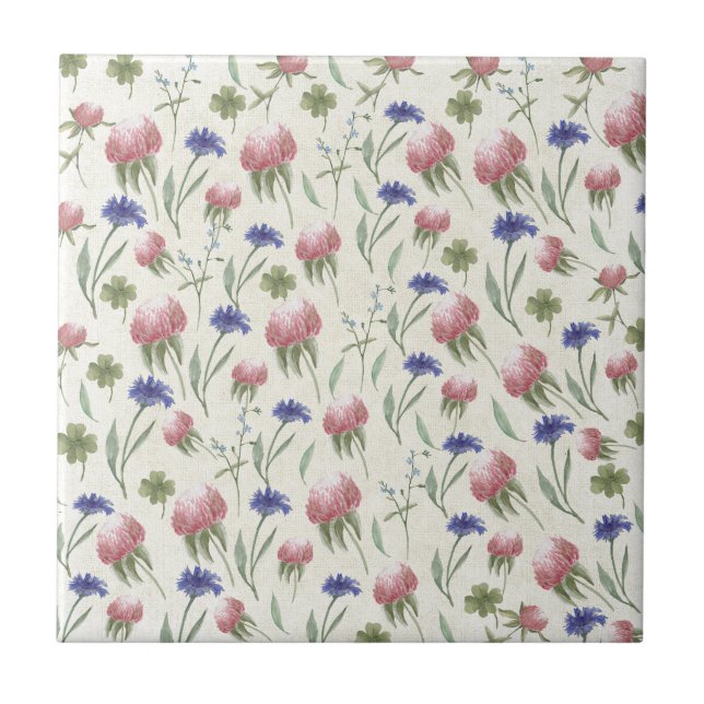 Field of wild flowers tile (Front)