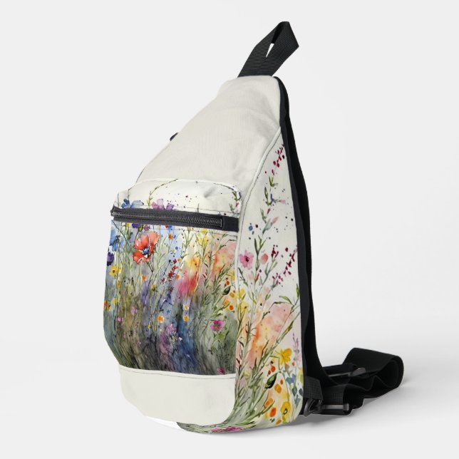 Field of Wildflowers Sling Bag (Right Corner)
