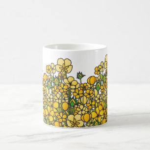 Field of yellow Buttercup flowers Coffee Mug