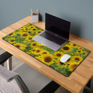 Field of Yellow Sunflowers Desk Mat