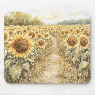 Field of Yellow Sunflowers Mouse Mat