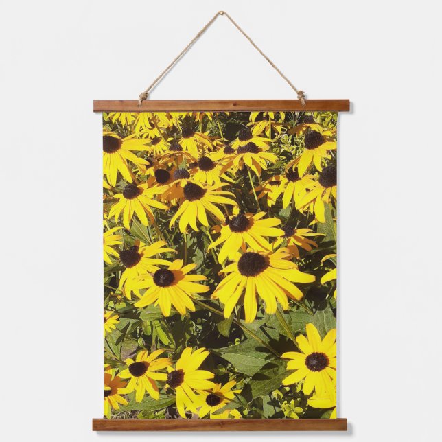 Field of Yellow Wildflowers Hanging Tapestry (Front)