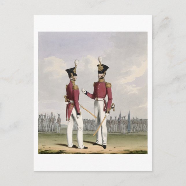 Field Officers of the Royal Marines, plate 2 from Postcard (Front)