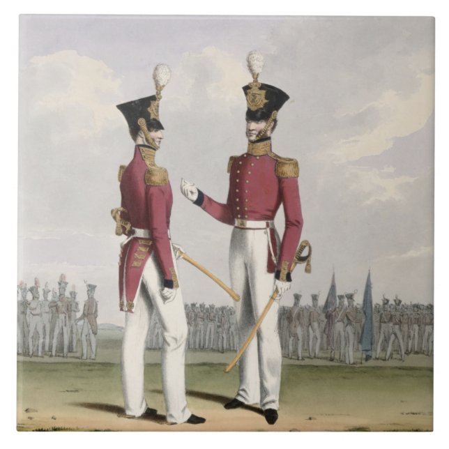 Field Officers of the Royal Marines, plate 2 from Tile (Front)