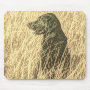 Field Outdoorsman Hunting Dog Puppy Black lab Mouse Mat