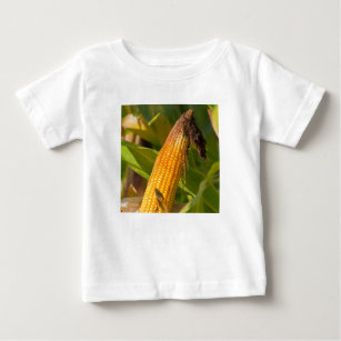 field planted with corn on the cob baby T-Shirt