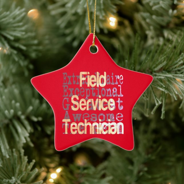 Field Service Technician Extraordinaire Ceramic Tree Decoration (Tree)