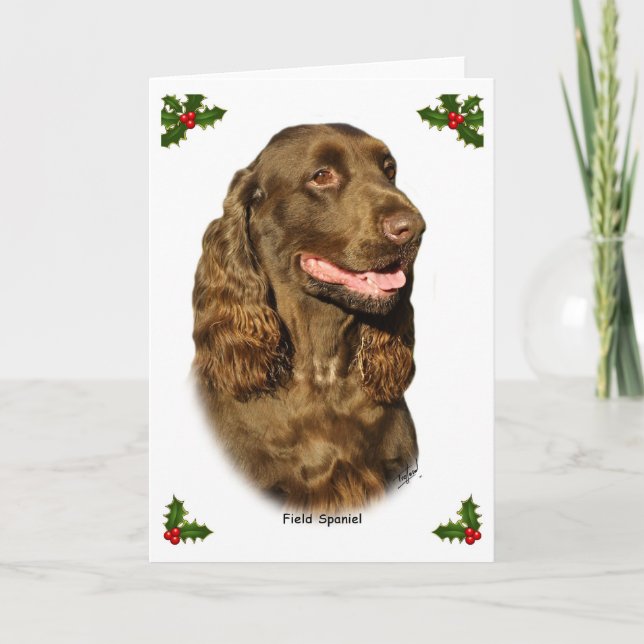 Field Spaniel 9P018D-162 Holiday Card (Front)