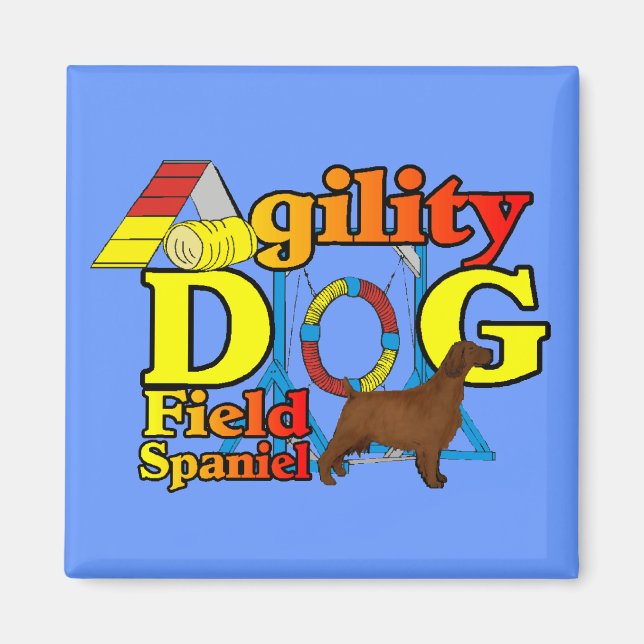 Field Spaniel Agility Magnet (Front)