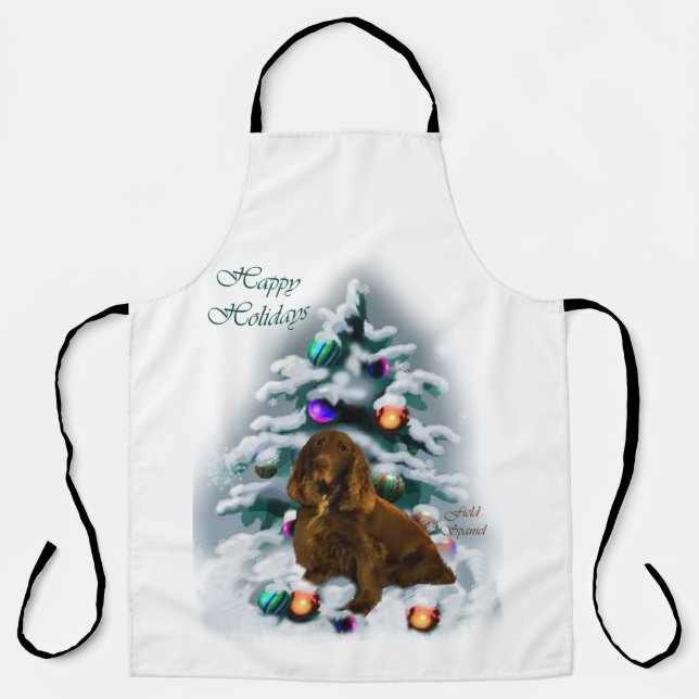 Field Spaniel Christmas Apron (Front)