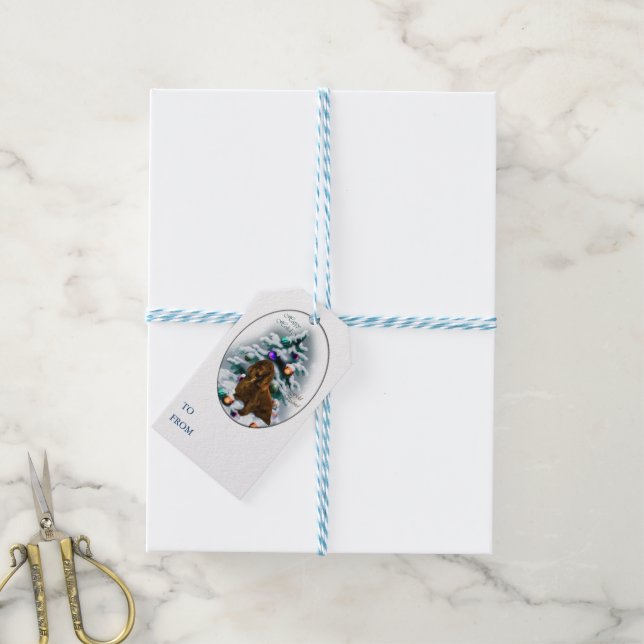 Field Spaniel Christmas Gift Tags (With Twine)