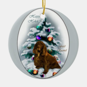 Field Spaniel Christmas Gifts Ornament