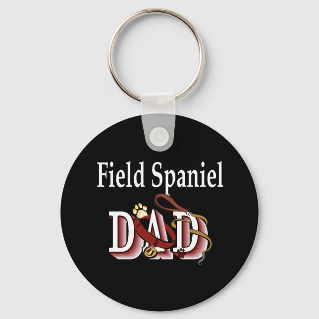 Field Spaniel dad Keychain (Front)