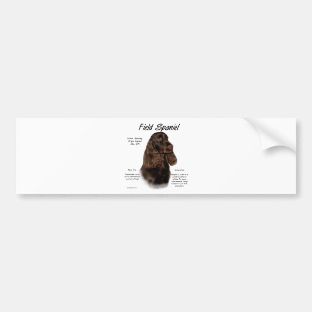 Field Spaniel History Design Bumper Sticker (Front)