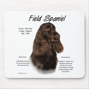 Field Spaniel History Design Mouse Mat