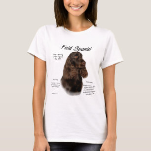 Field Spaniel History Design T-Shirt