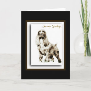 Field Spaniel Holiday Card