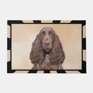 Field Spaniel Painting - Cute Original Dog Art Doormat