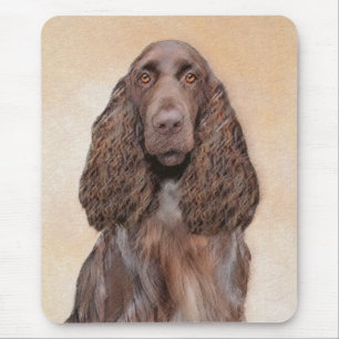 Field Spaniel Painting - Cute Original Dog Art Mouse Mat
