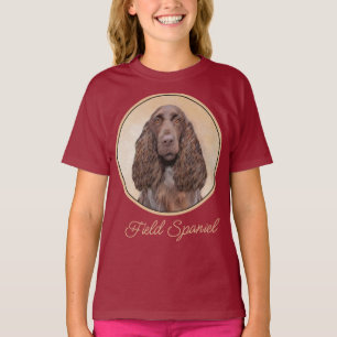 Field Spaniel Painting - Cute Original Dog Art T-S T-Shirt