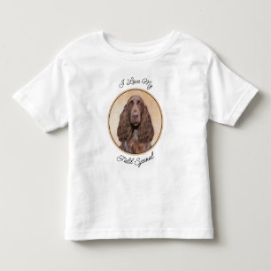 Field Spaniel Painting - Cute Original Dog Art Toddler T-Shirt