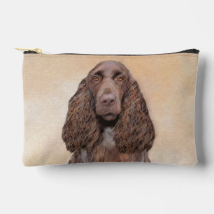 Field Spaniel Painting Roan Cute Original Dog Art Accessory Pouch