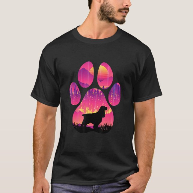Field Spaniel Paw Mom Dad Dog  Women Men T-Shirt (Front)