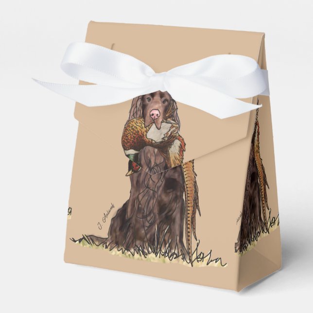 Field Spaniel Pheasant Favour Box (Front Side)