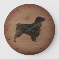 Field Spaniel Silhouette Rustic Style
