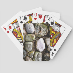 Field Stone, rocks, distressed stone, rustic stone Playing Cards