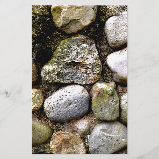 Field Stone, rocks, distressed stone, rustic stone Stationery (Front)
