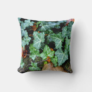 Field Stones, ivy, garden wall, botanical decor  Cushion