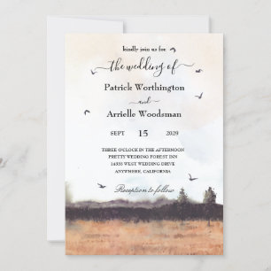 field western wedding invitations