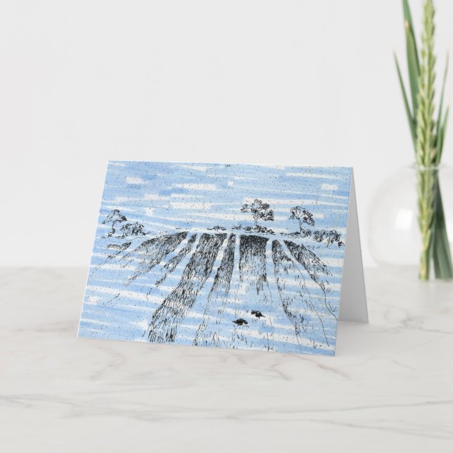 Field with Crows by Alexandra Cook aka Linandara Holiday Card (Front)