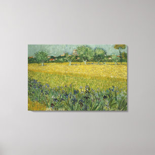 Field with flowers near Arles Canvas