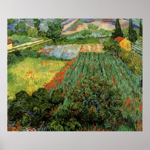 Field with Poppies by Vincent van Gogh Poster