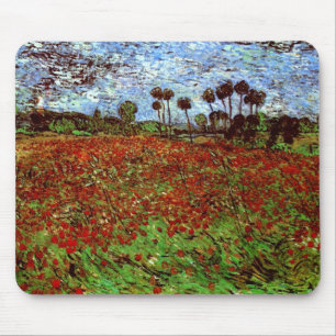 Field with Poppies Van Gogh Fine Art Mouse Mat