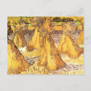 Field with Stacks of Wheat, Vincent van Gogh Postcard