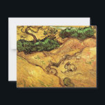 Field with Two Rabbits by Vincent van Gogh<br><div class="desc">Field with Two Rabbits by Vincent van Gogh is a vintage fine art post impressionism landscape nature painting. Two rabbits are in a farm field with trees and bushes. Late summer with golden yellow grass in the meadows. About the artist: Vincent Willem van Gogh (1853 -1890) was one of the...</div>