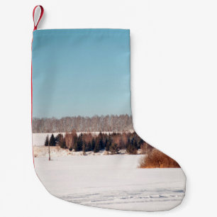 Fields and forests of central Russia. architecture Small Christmas Stocking