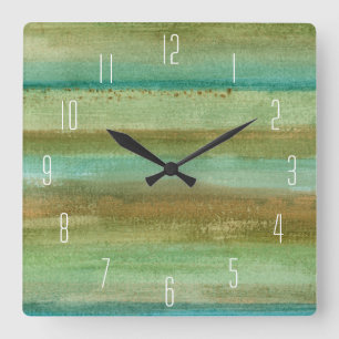 Fields in Spring I Square Wall Clock
