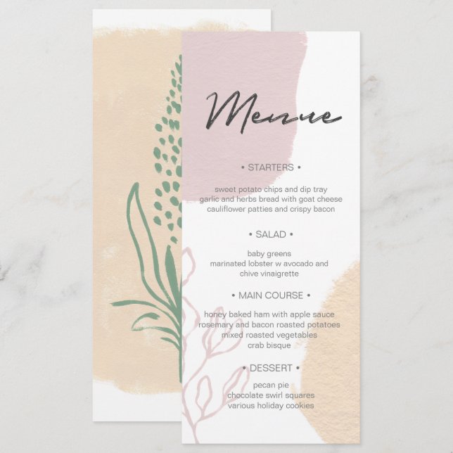 Fields of Dreams ⎥ Wedding Dinner Menu Invitation (Front/Back)