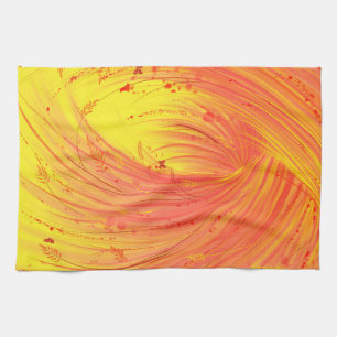 Fields of Golden Fire Tea Towel