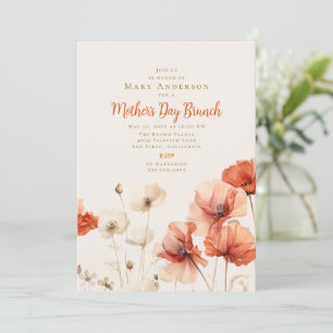 Fields of Poppies Mother's Day Brunch Invitation