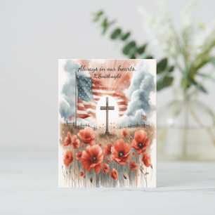 Fields of Red and Honour Holiday Postcard
