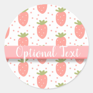 Fields of Strawberries Classic Round Sticker