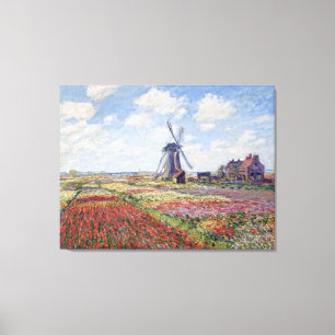 Fields of Tulip, by Claude Monet Canvas Print