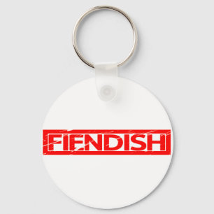 Fiendish Stamp Key Ring