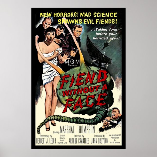 FIENDS WITHOUT A FACE POSTER (Front)