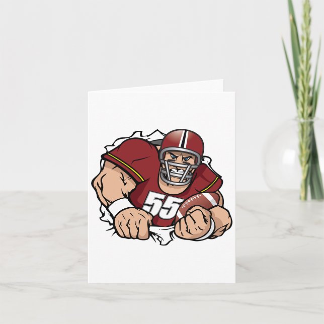 Fierce American Football Player Breaking Through  Card (Creator Uploaded)